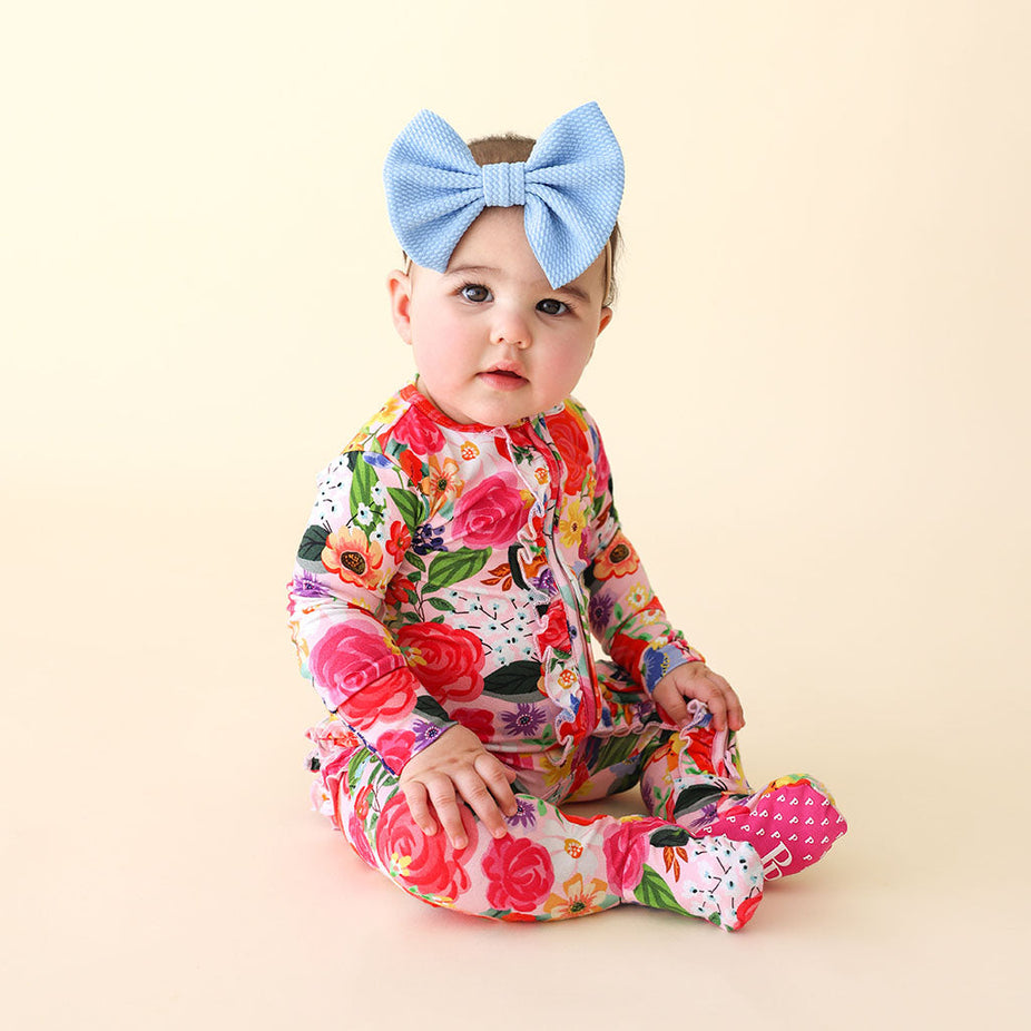 Petra Footie Ruffled Zippered One Piece