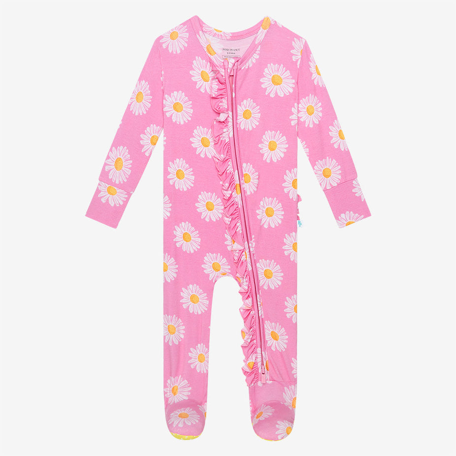 Quinn Footie Ruffled Zippered One Piece