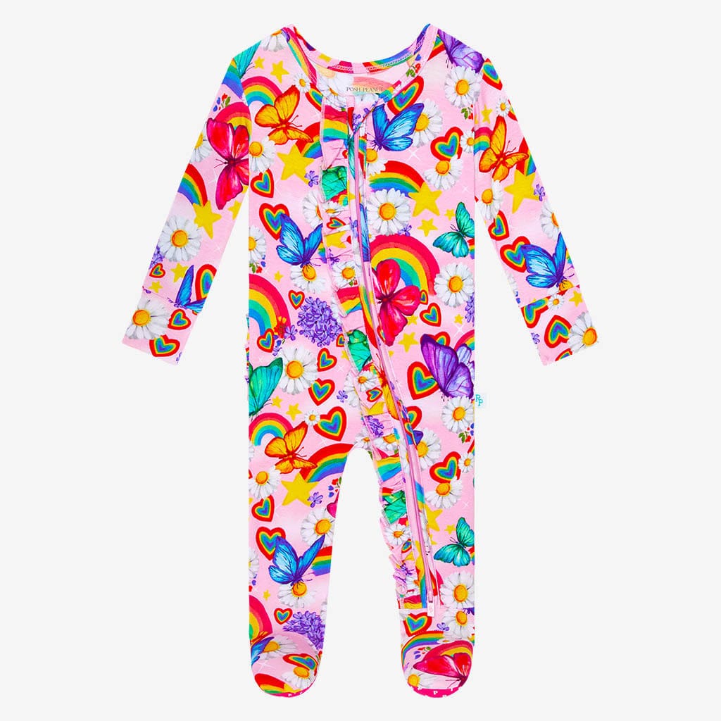 Raina Footie Ruffled Zippered One Piece