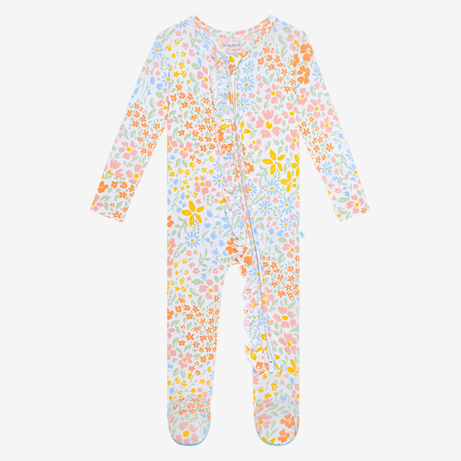 Zenni Footie Ruffled Zippered One Piece