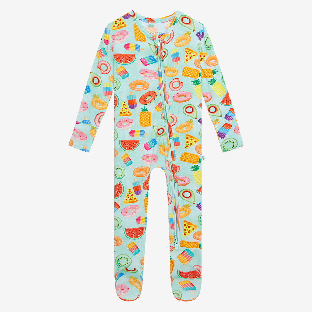 Food Floatie Fun Footie Zippered One Piece
