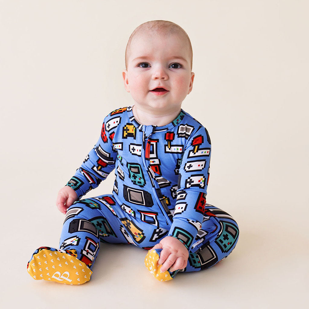 Game Over Footie Zippered One Piece