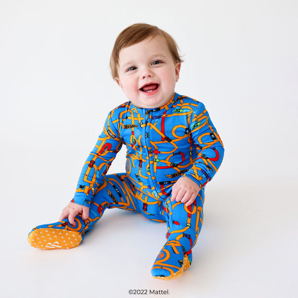 Hot Wheels™ Tracks Footie Zippered One Piece