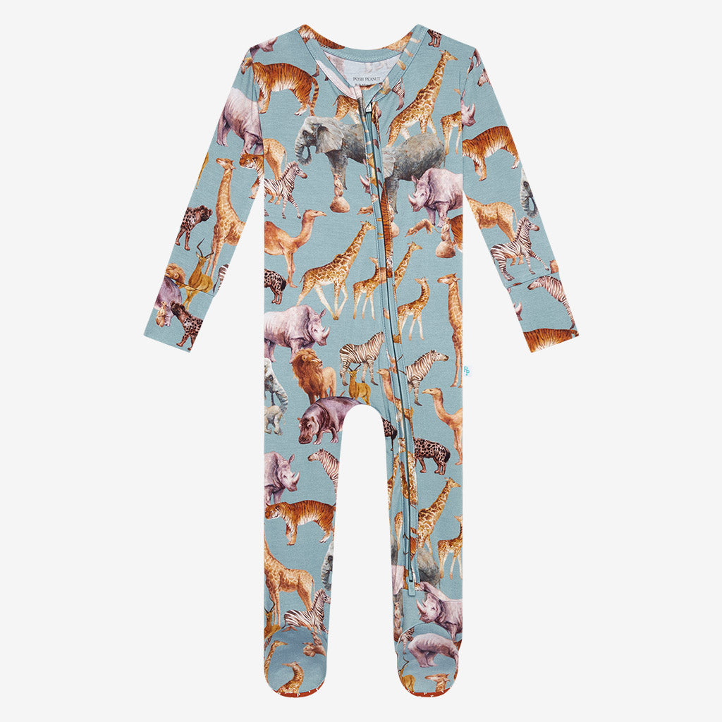 King of the Jungle Footie Zippered One Piece