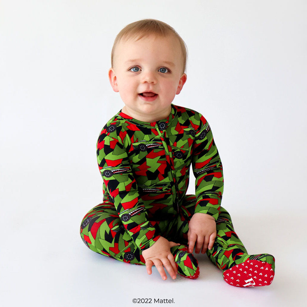 Muscle Bound™ Camo Footie Zippered One Piece