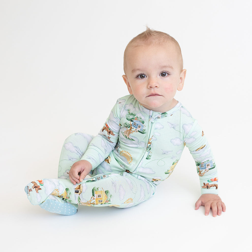 Posh Tree House Footie Zippered One Piece