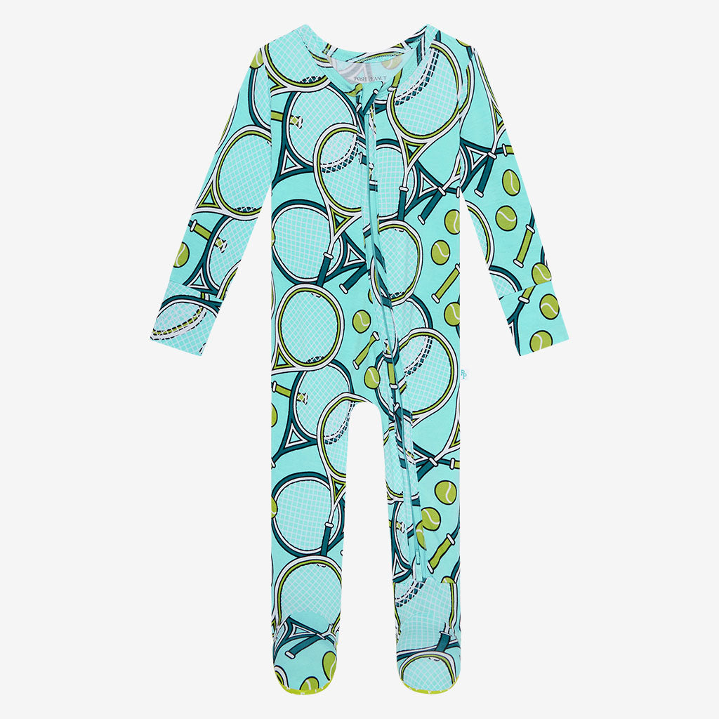 Tennis Footie Zippered One Piece