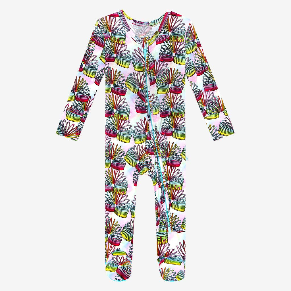Totally Nineties Footie Zippered One Piece