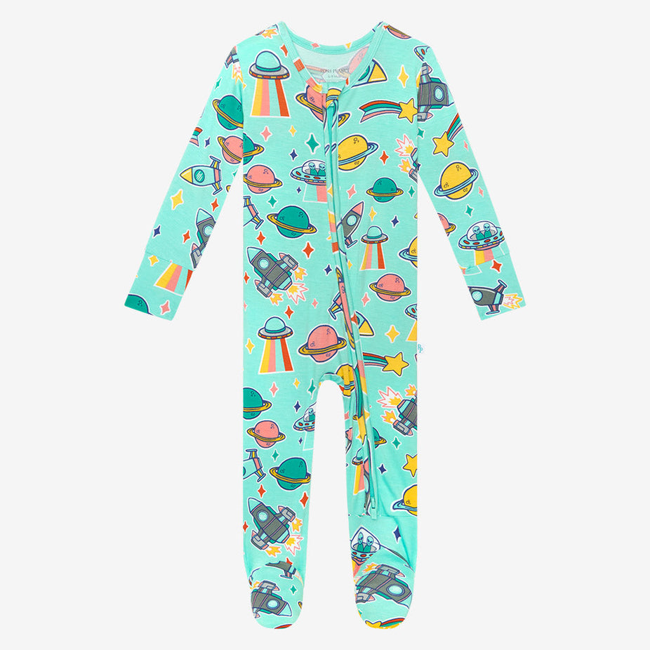 UFO Footie Zippered One Piece