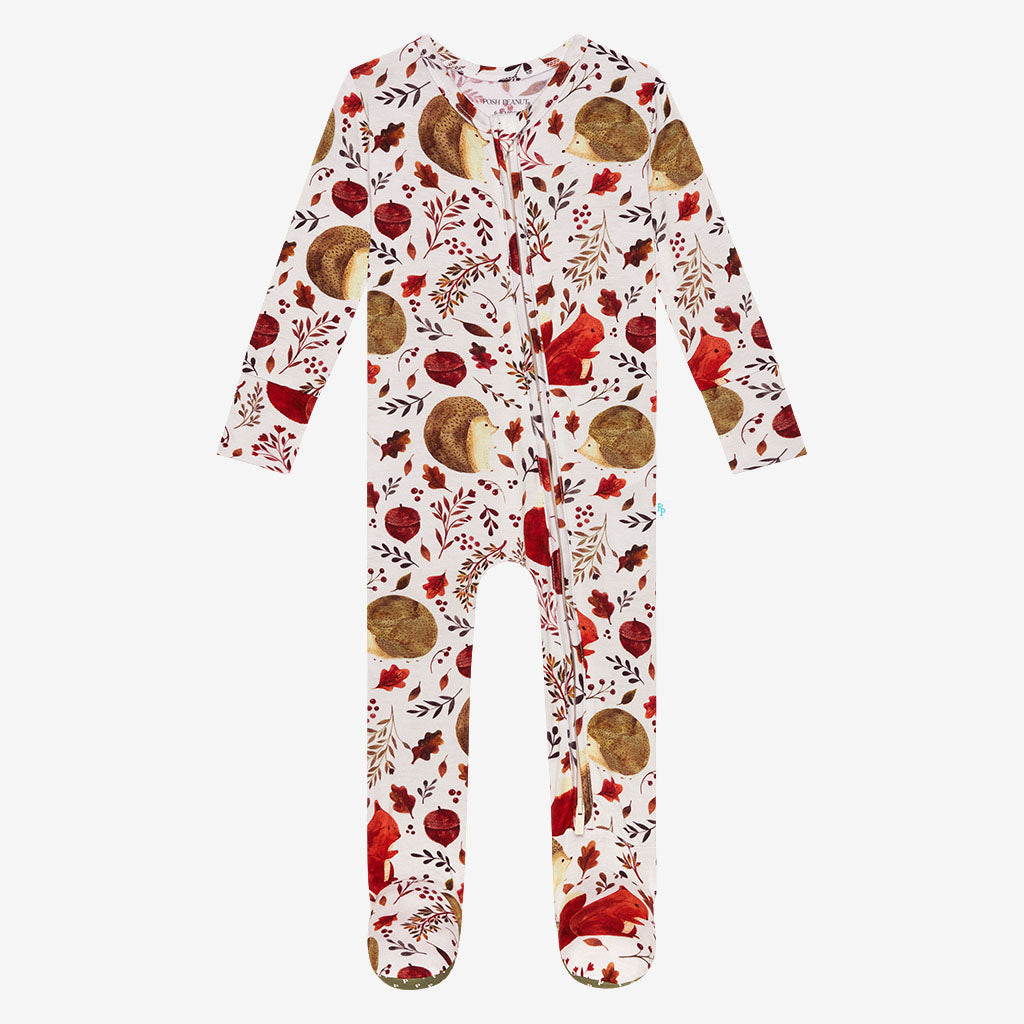Woodland Footie Zippered One Piece