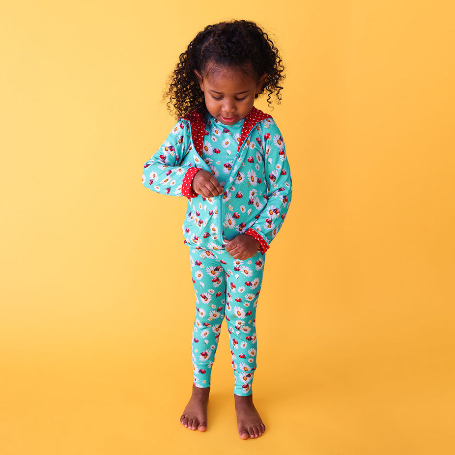 Ladybug & Rose Petal Polka Dot Reversible Long Sleeve Jacket