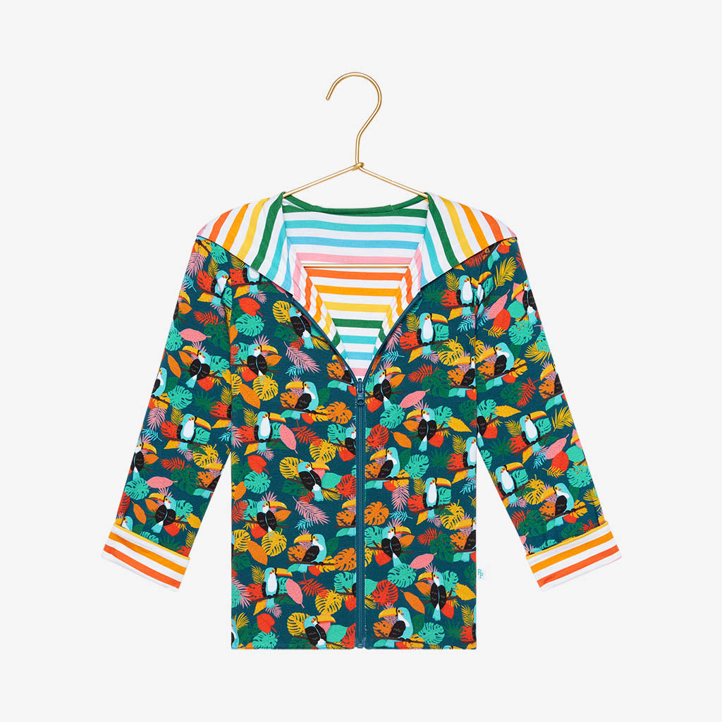 Rio & Tropical Stripe Reversible Long Sleeve Jacket