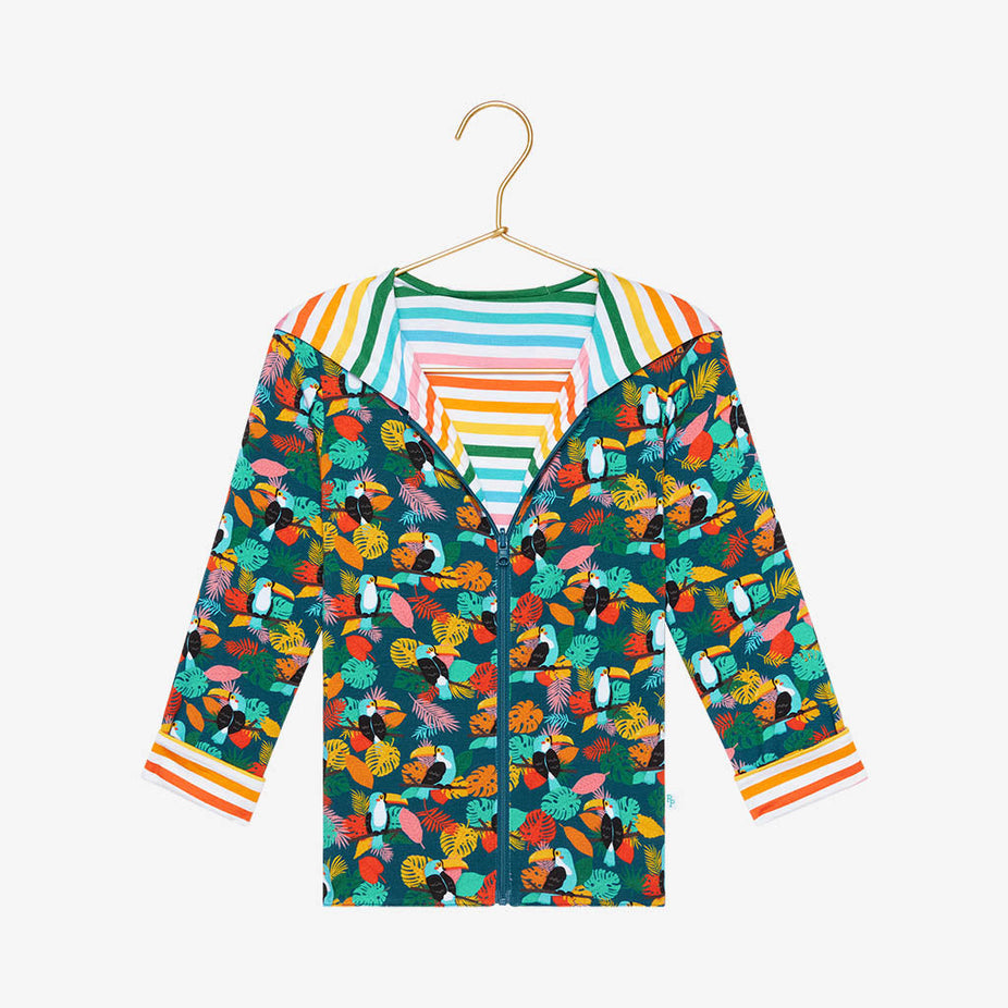 Rio & Tropical Stripe Reversible Long Sleeve Jacket