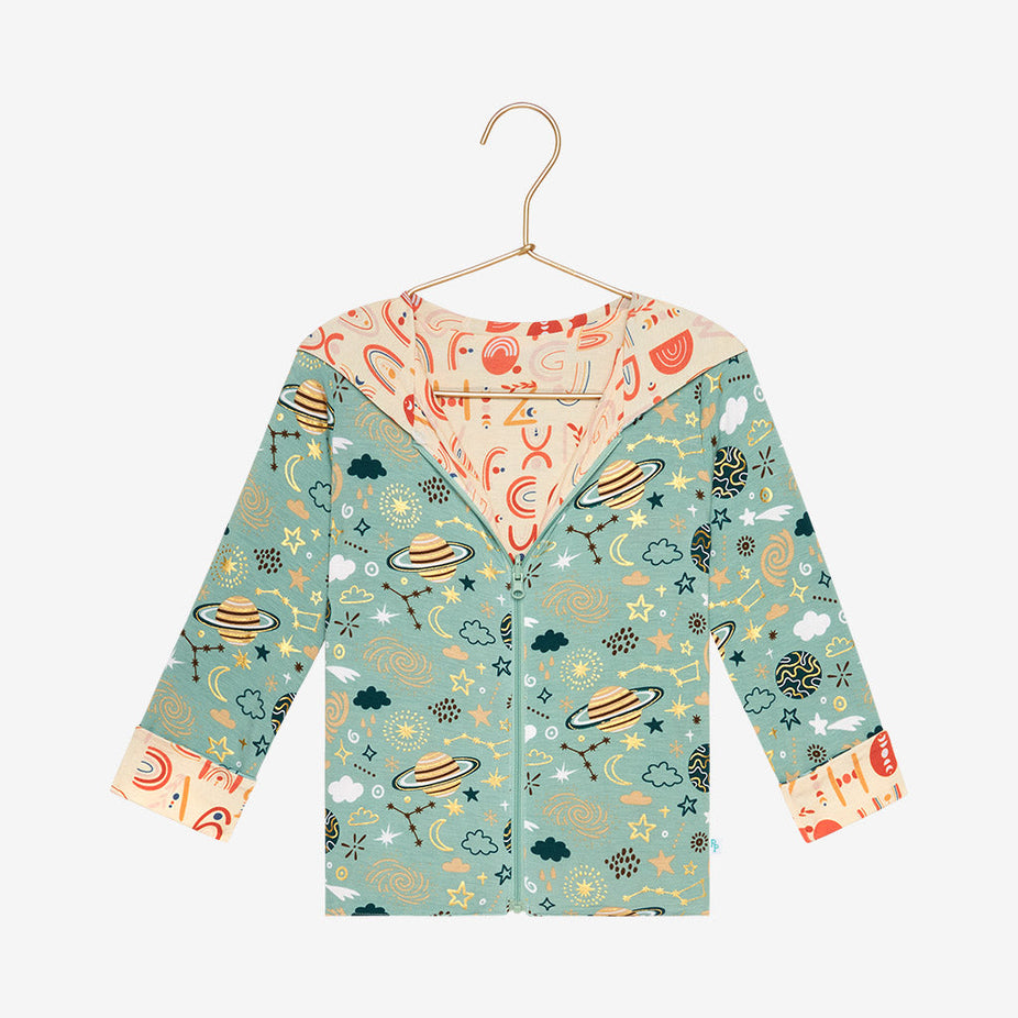 To The Stars & Alphabet Medley Reversible Long Sleeve Jacket