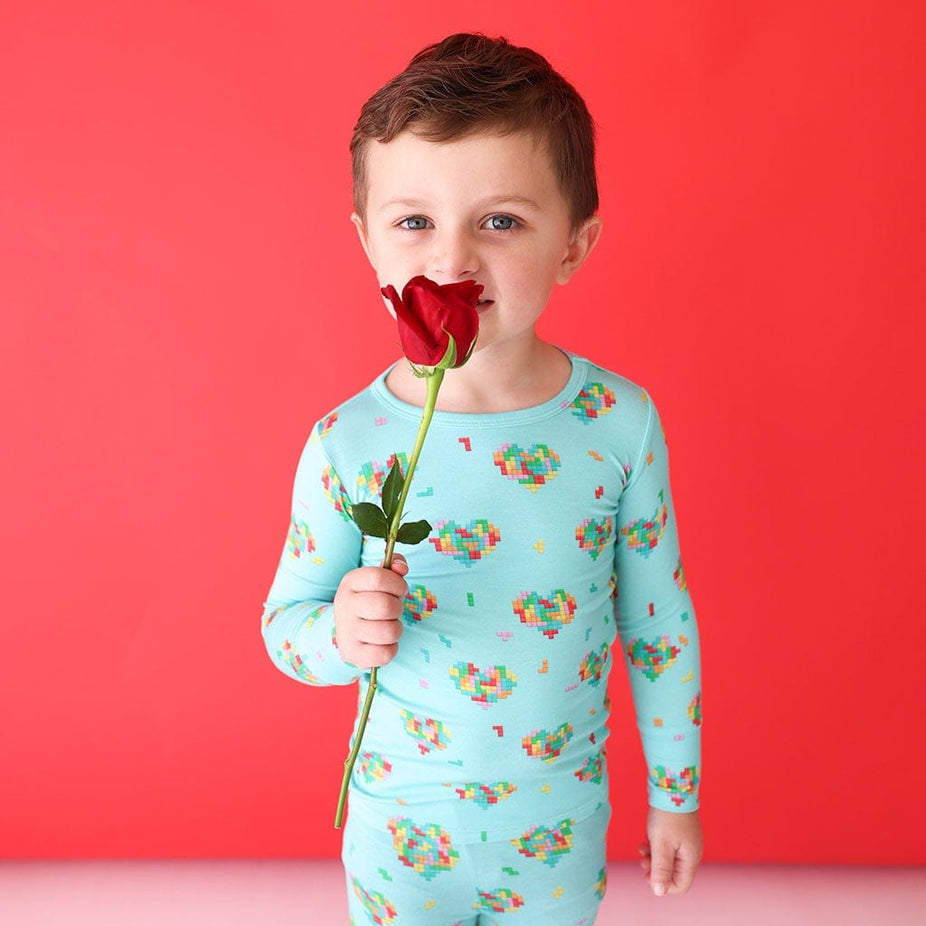 Pixel Hearts Classic Pajama Set