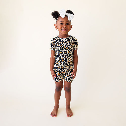 Lana Leopard Tan Classic Pajama Short Set