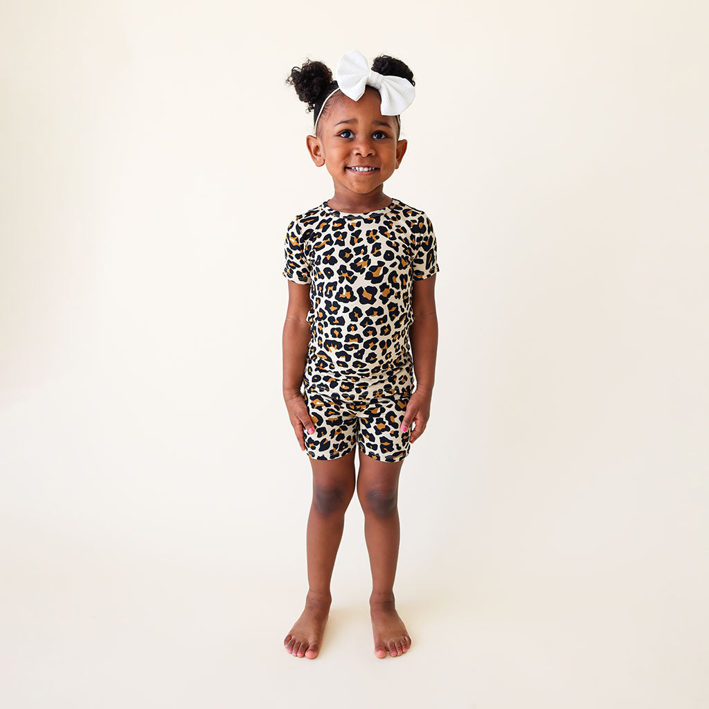 Lana Leopard Tan Classic Pajama Short Set