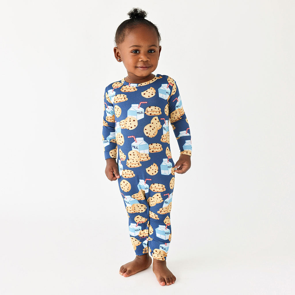 Milk and Cookies Long Sleeve Romper