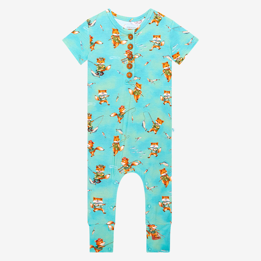 Arlo Short Sleeve Henley Romper