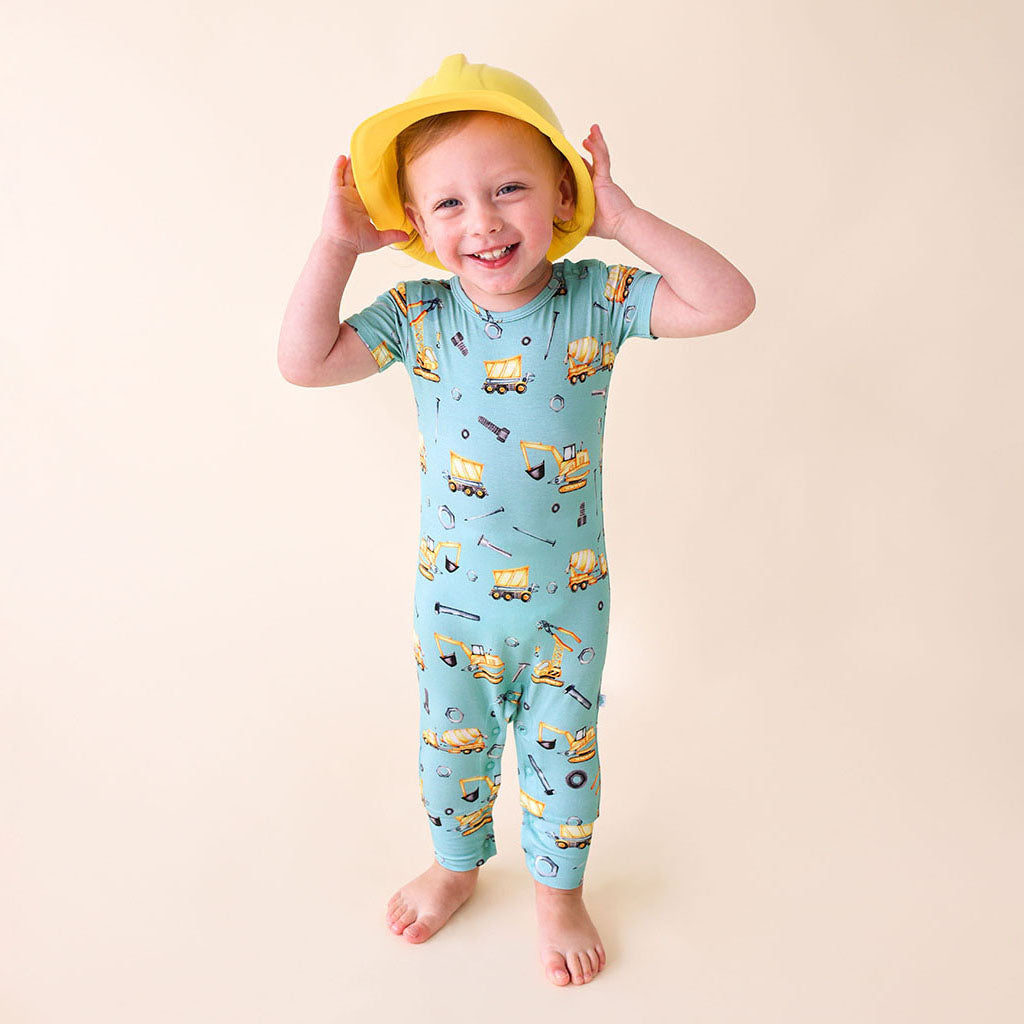 Posh Construction Short Sleeve Romper