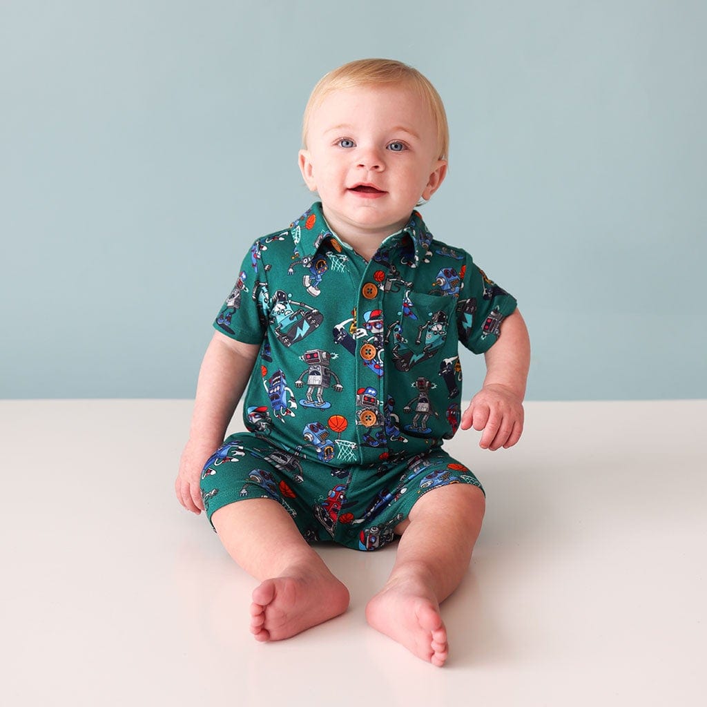 Robby Short Sleeve Collared Henley Shortall