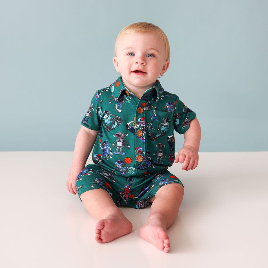Robby Short Sleeve Collared Henley Shortall