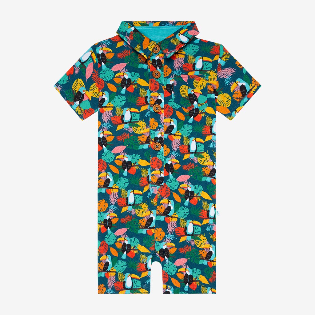Rio Short Sleeve Collared Henley Shortall