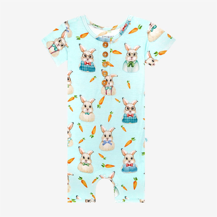 Darwin Short Sleeve Henley Short Romper