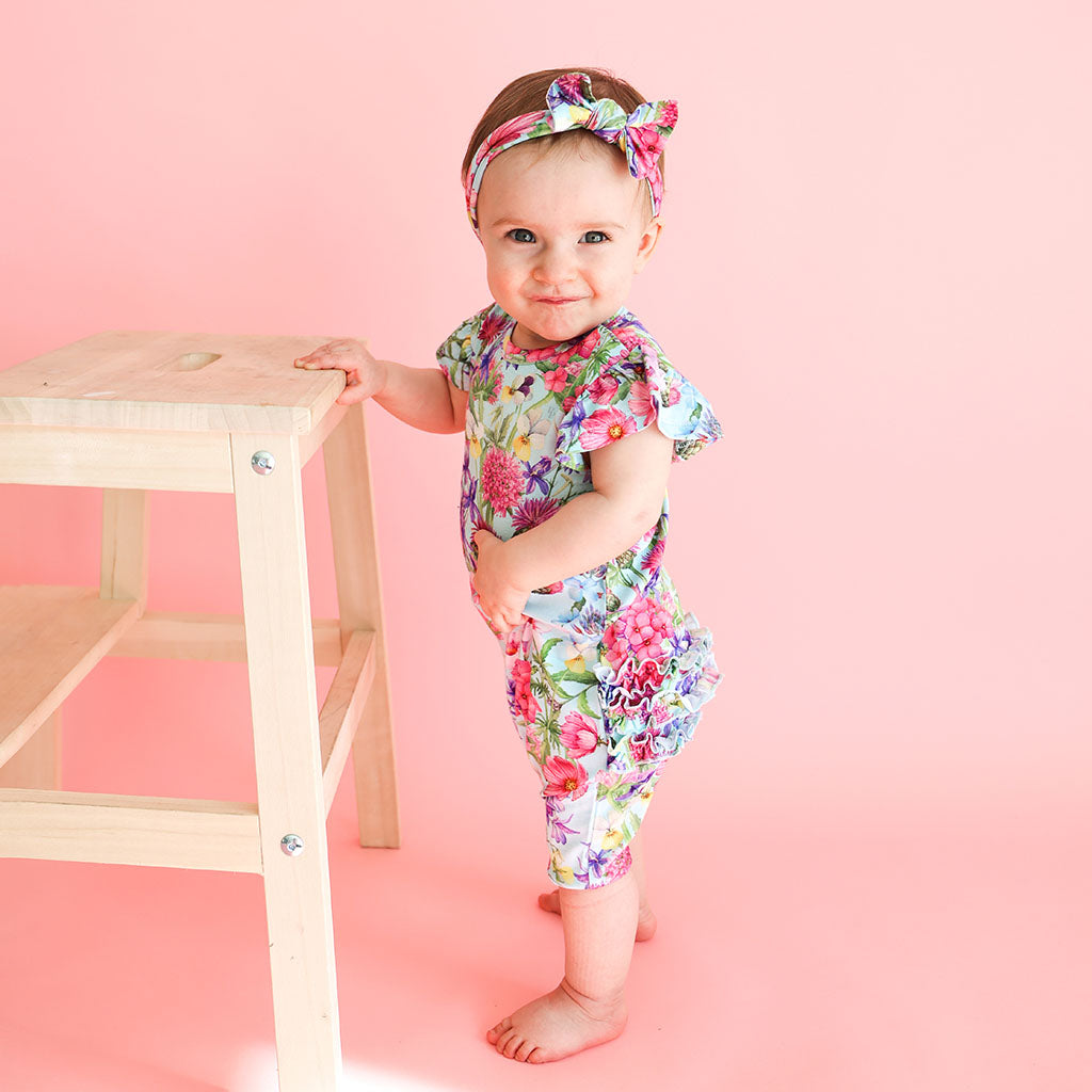 Hadley Ruffled Cap Sleeve Short Romper