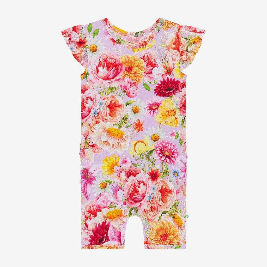 Nala Ruffled Cap Sleeve Short Romper