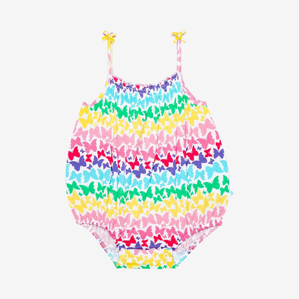 Rainbow Butterfly Sleeveless Bubble Romper