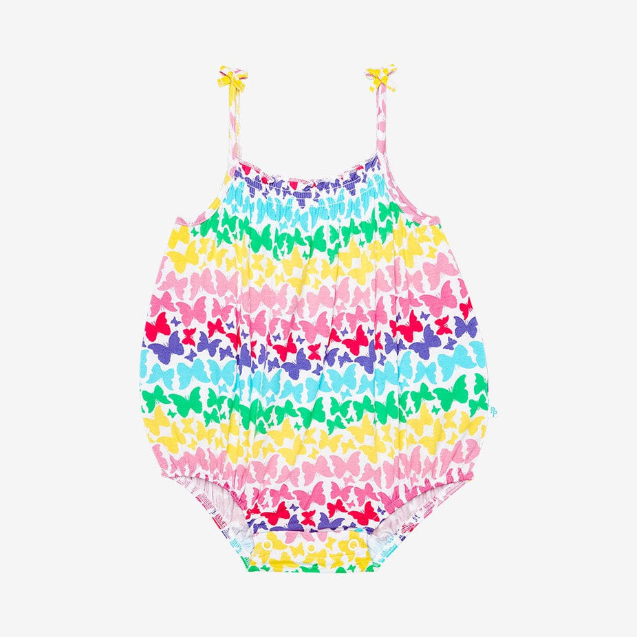 Rainbow Butterfly Sleeveless Bubble Romper