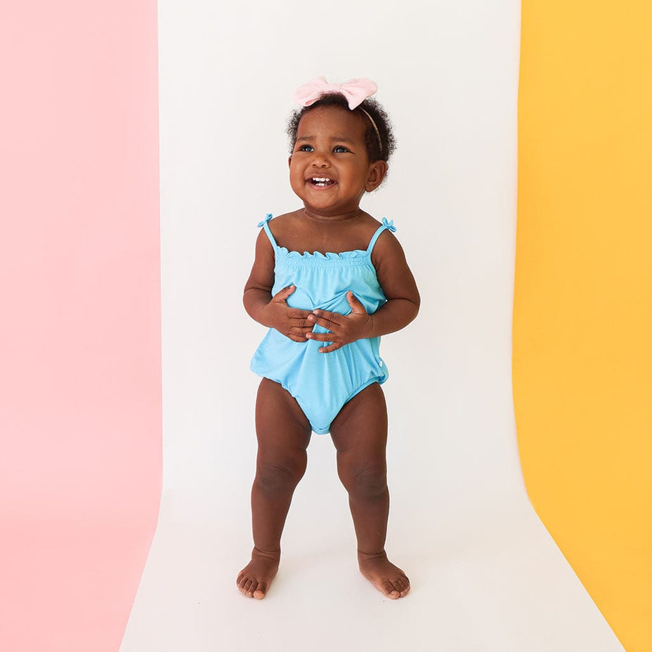 River Blue Sleeveless Bubble Romper