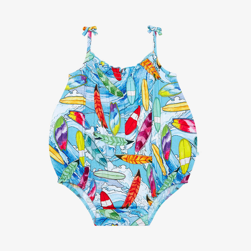 Wave Sleeveless Bubble Romper