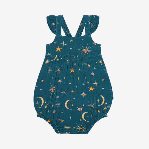 Celestial Stars Ruffled Bubble Romper