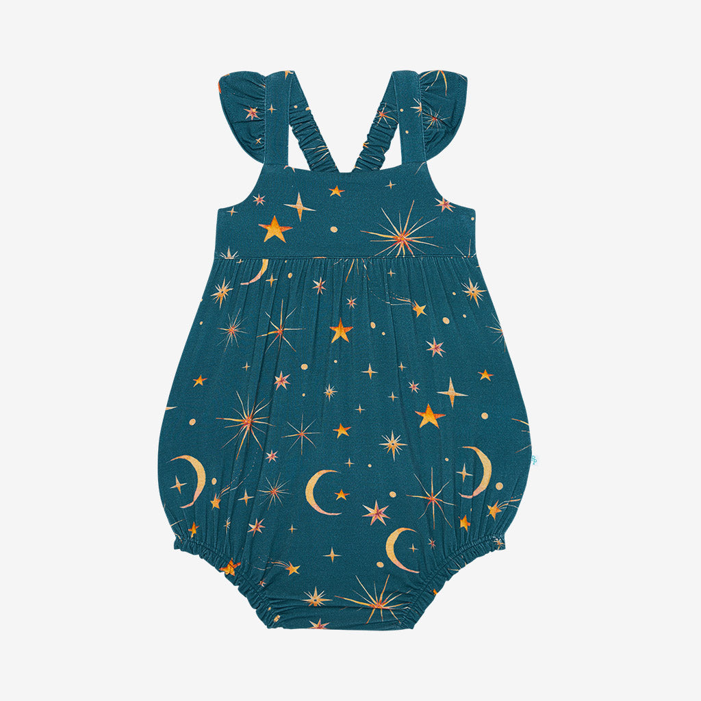 Celestial Stars Ruffled Bubble Romper