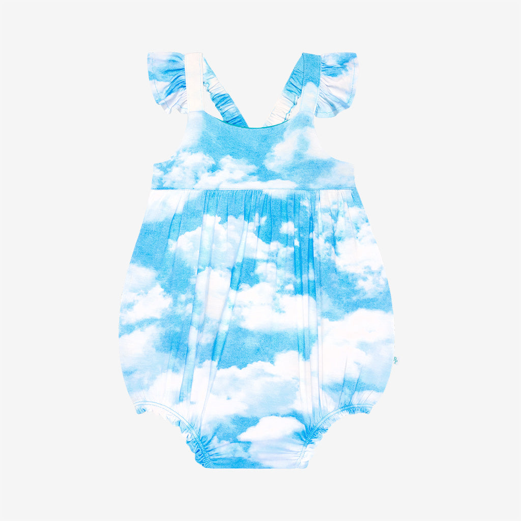 Cloudy Day Ruffled Bubble Romper
