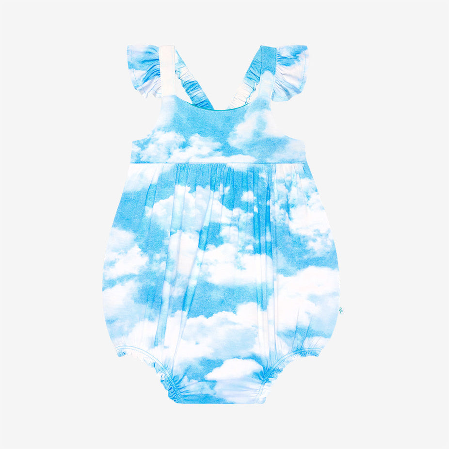 Cloudy Day Ruffled Bubble Romper