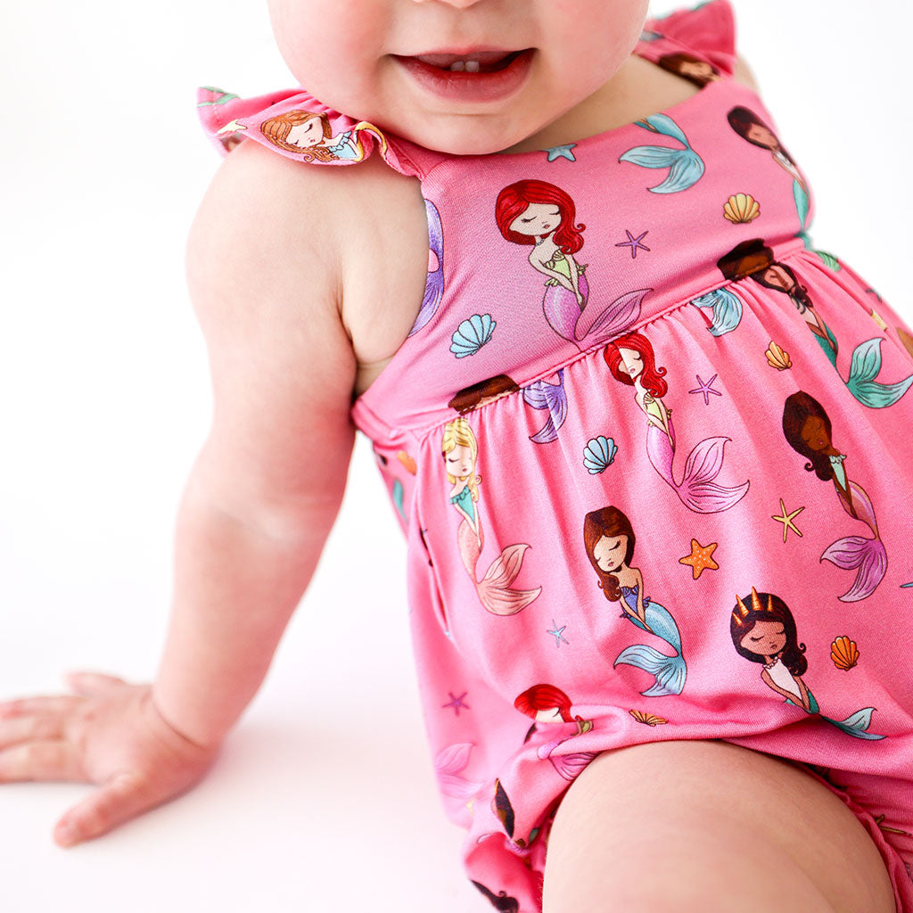 Mermaid Ruffled Bubble Romper