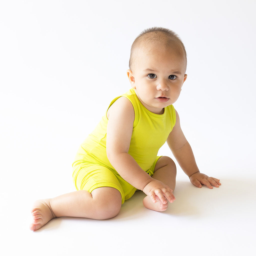 Chartreuse Racerback Short Romper