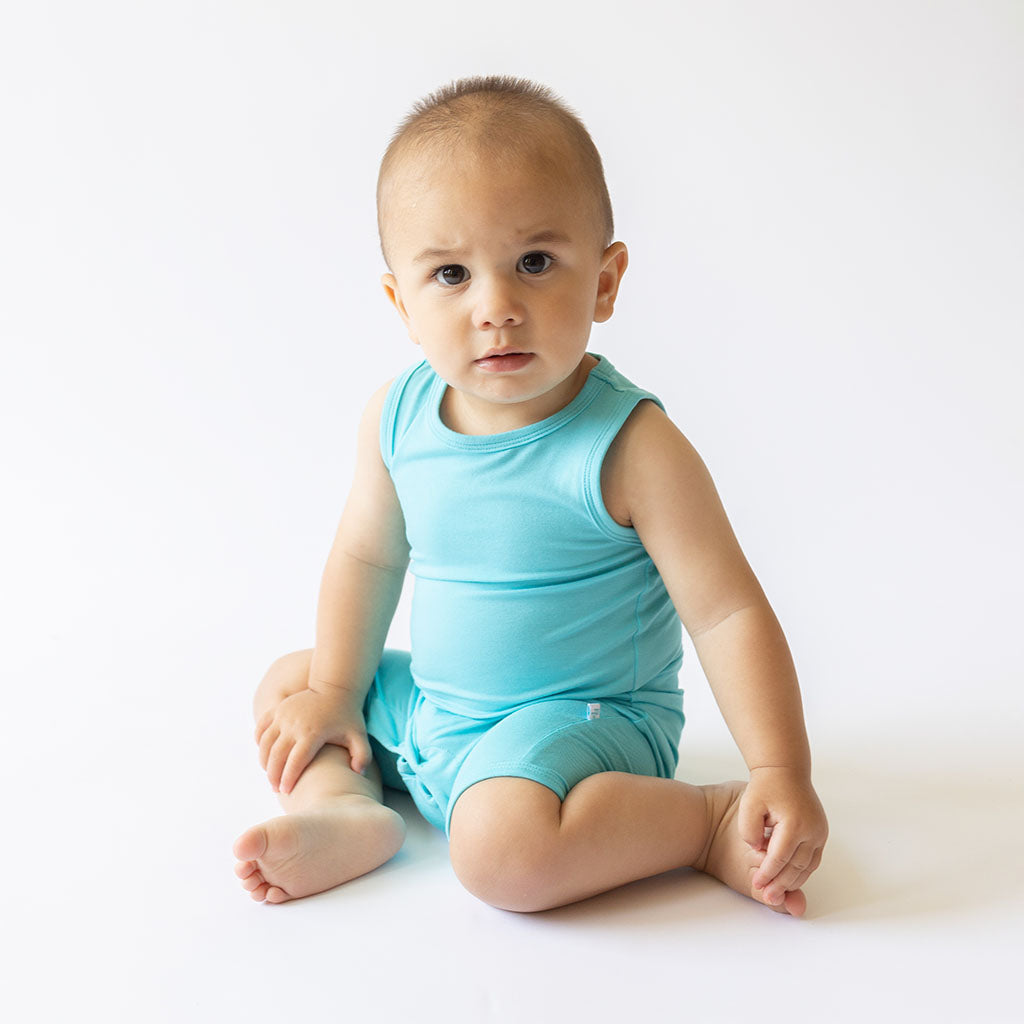 Electric Blue Racerback Short Romper