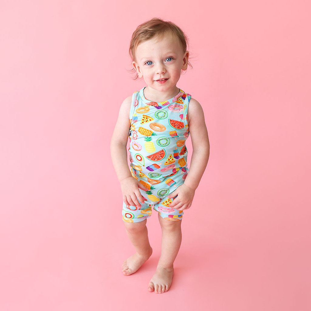Food Floatie Fun Racerback Short Romper