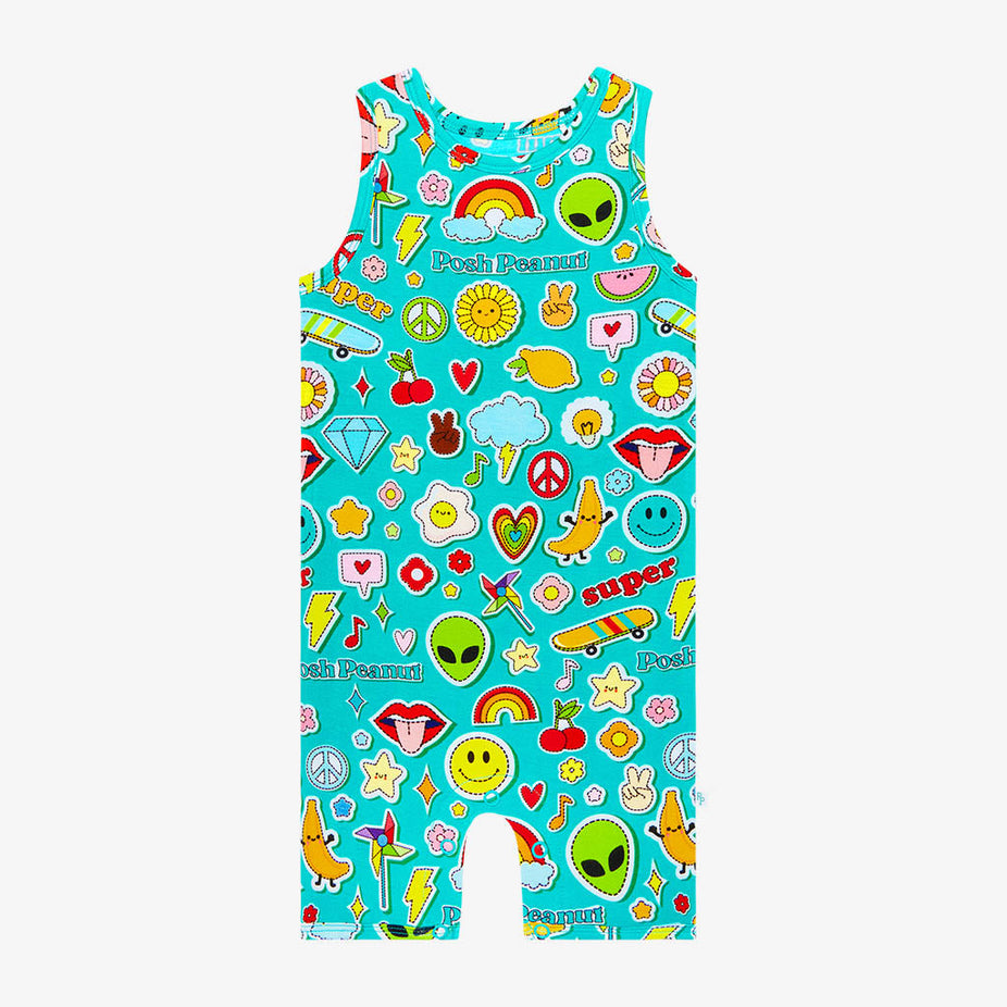 Sticker Medley Racerback Short Romper