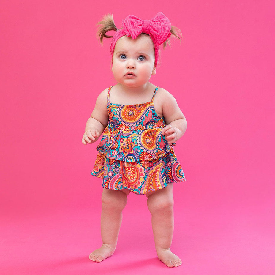 Elliana Ruffled Bubble Romper