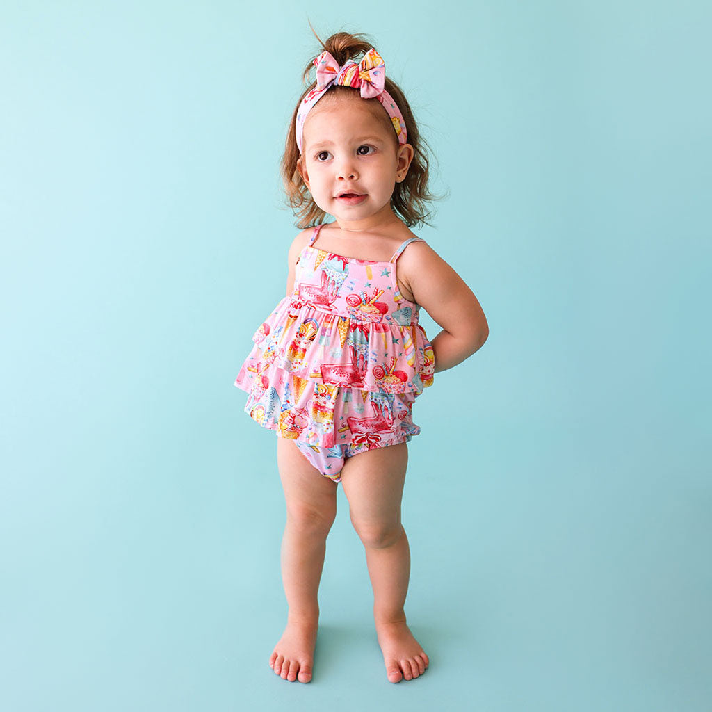 Priscilla Ruffled Bubble Romper