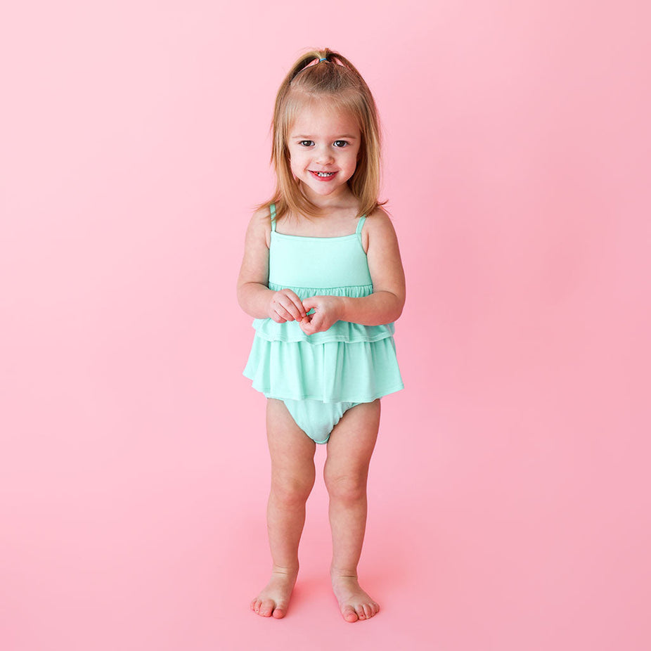Sea Glass Ruffled Bubble Romper
