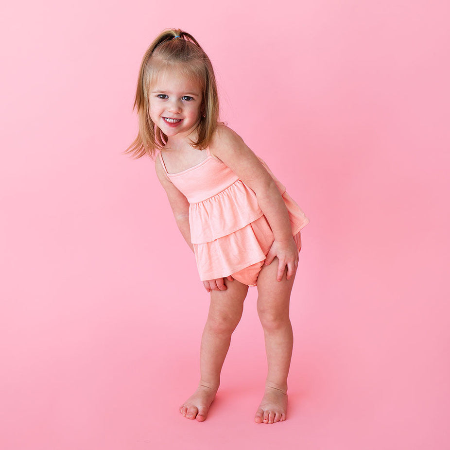 Spring Blossom Ruffled Bubble Romper