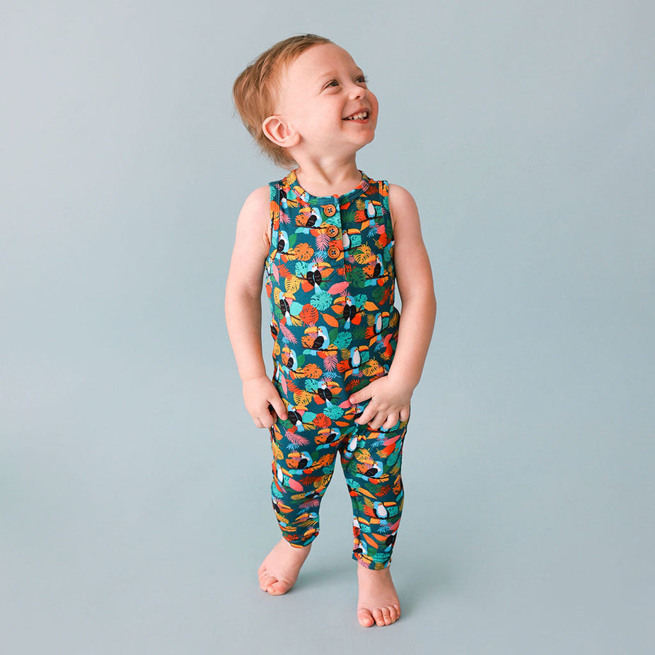 Rio Racerback Henley Romper