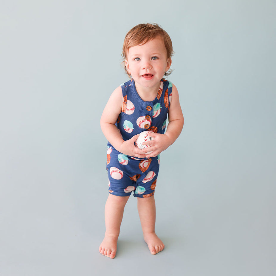 Homer Racerback Henley Short Romper