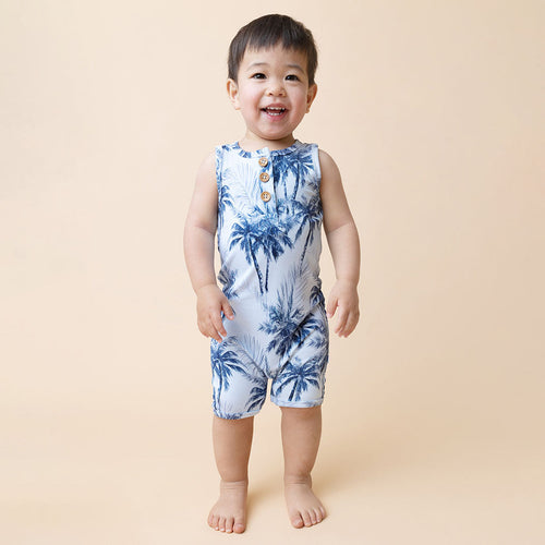Russell Racerback Henley Short Romper
